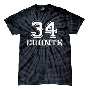 34 Counts President Donald Trump Team Biden Finally! Meme Tie-Dye T-Shirt