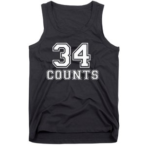 34 Counts President Donald Trump Team Biden Finally! Meme Tank Top