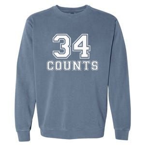 34 Counts President Donald Trump Team Biden Finally! Meme Garment-Dyed Sweatshirt