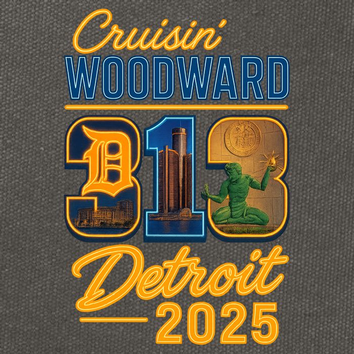 313 Cruisin' Woodward Detroit M1 2025 Cotton Canvas Backpack