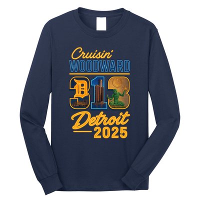 313 Cruisin' Woodward Detroit M1 2025 Long Sleeve Shirt