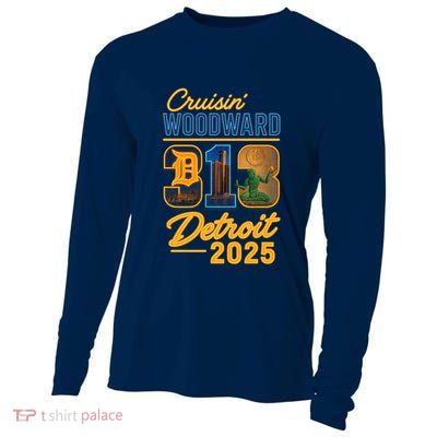 313 Cruisin' Woodward Detroit M1 2025 Cooling Performance Long Sleeve Crew