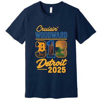 313 Cruisin' Woodward Detroit M1 2025 Premium T-Shirt