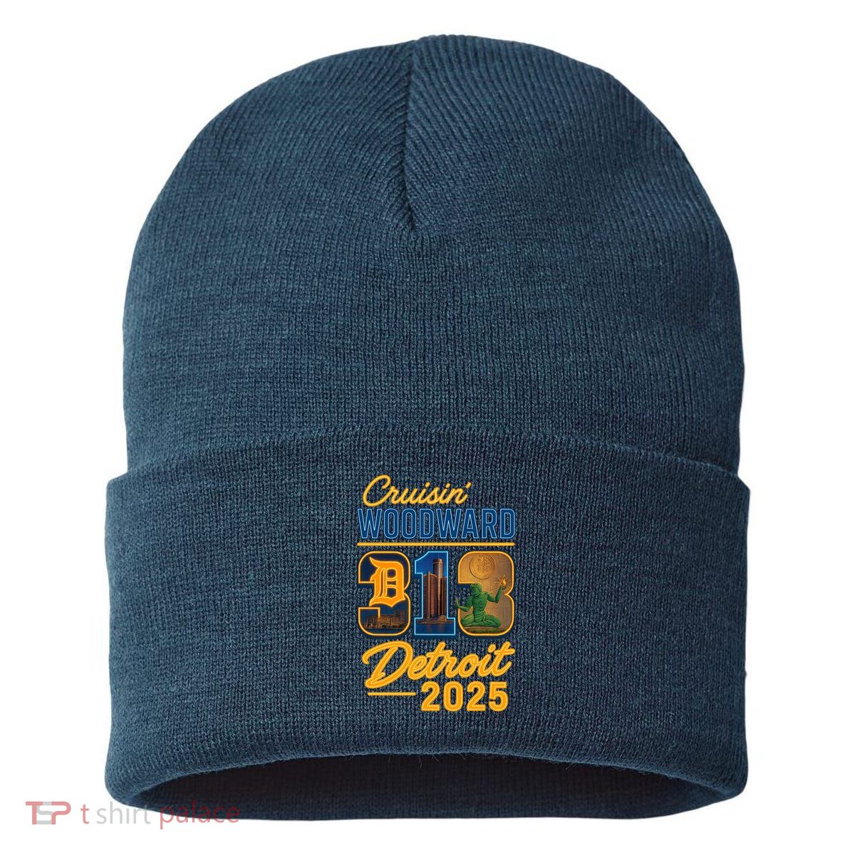 313 Cruisin' Woodward Detroit M1 2025 Sustainable Knit Beanie