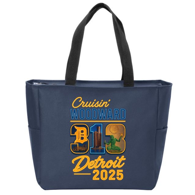 313 Cruisin' Woodward Detroit M1 2025 Zip Tote Bag