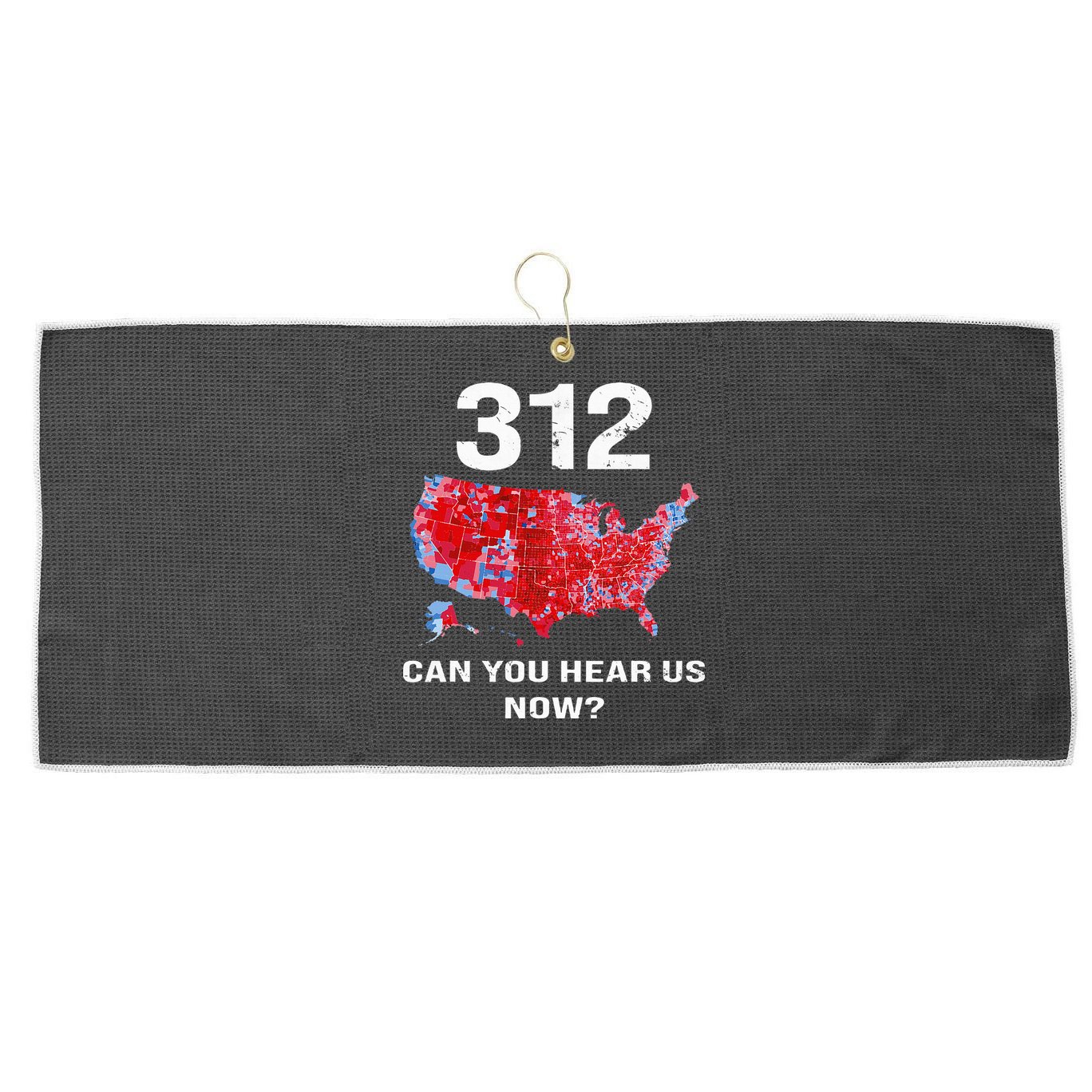 312 Can You Hear Us Now Large Microfiber Waffle Golf Towel