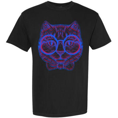3D Trippy Cat Garment-Dyed Heavyweight T-Shirt