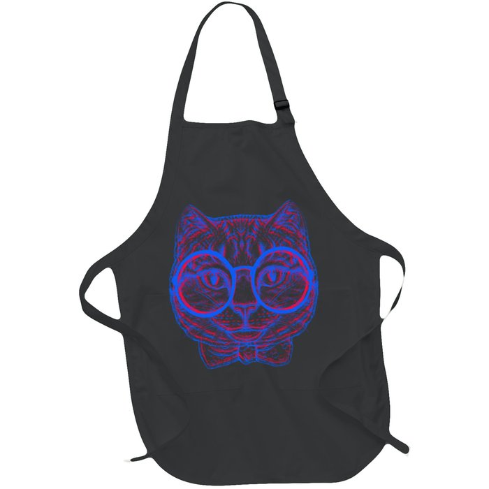3D Trippy Cat Apron