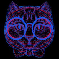 3D Trippy Cat Apron
