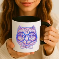 3D Trippy Cat Mug