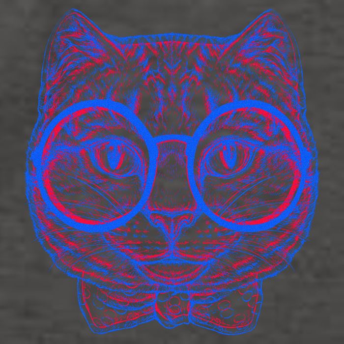 3D Trippy Cat Vector Backpack