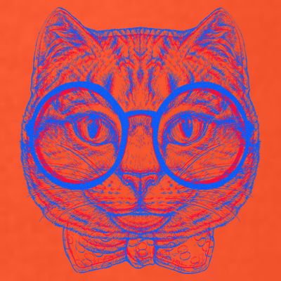 3D Trippy Cat T-Shirt