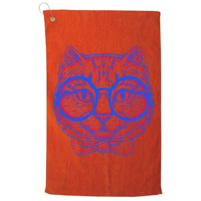3D Trippy Cat Golf Towel