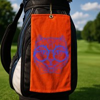 3D Trippy Cat Golf Towel
