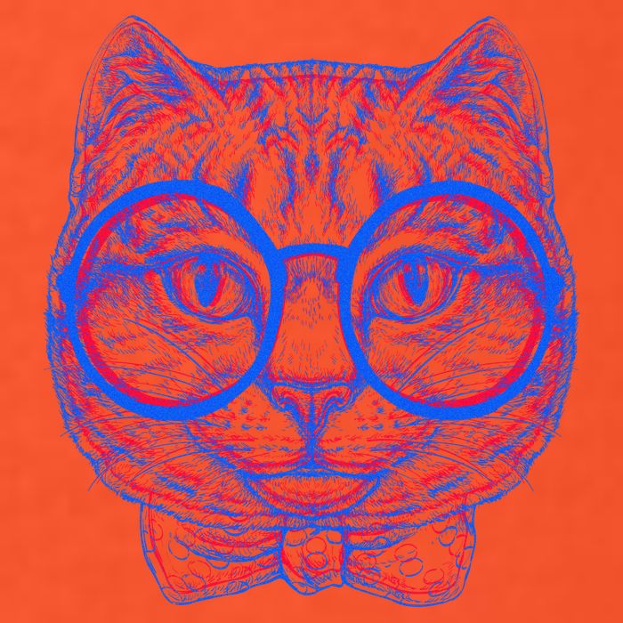3D Trippy Cat Golf Towel