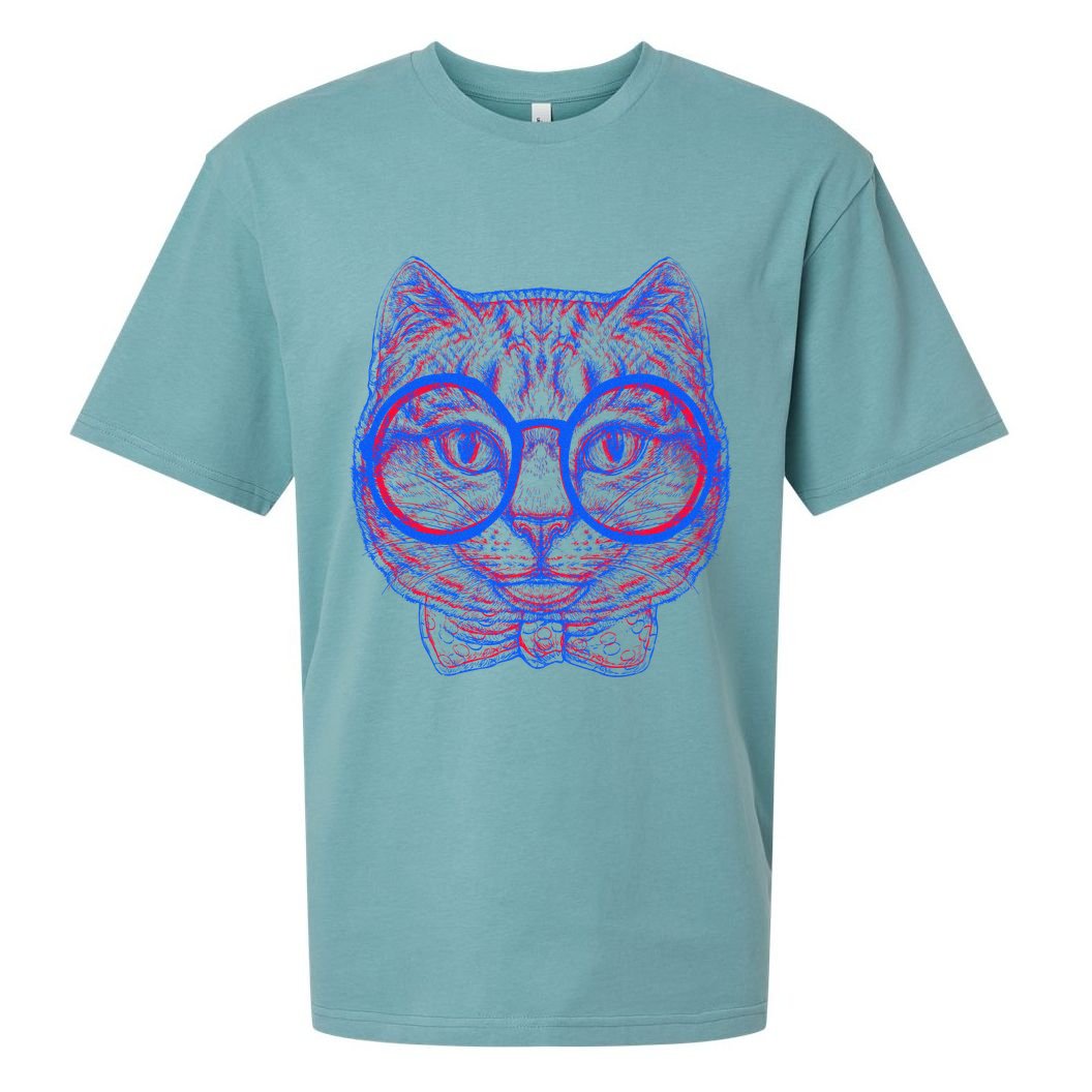 3D Trippy Cat Sueded Cloud Jersey T-Shirt
