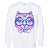 3D Trippy Cat Garment-Dyed Sweatshirt