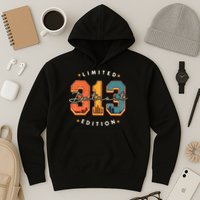 313 Detroit Area Code Skyline Hoodie