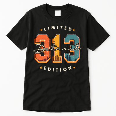 313 Detroit Area Code Skyline Tall T-Shirt