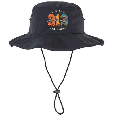 313 Detroit Area Code Skyline Bucket Hat