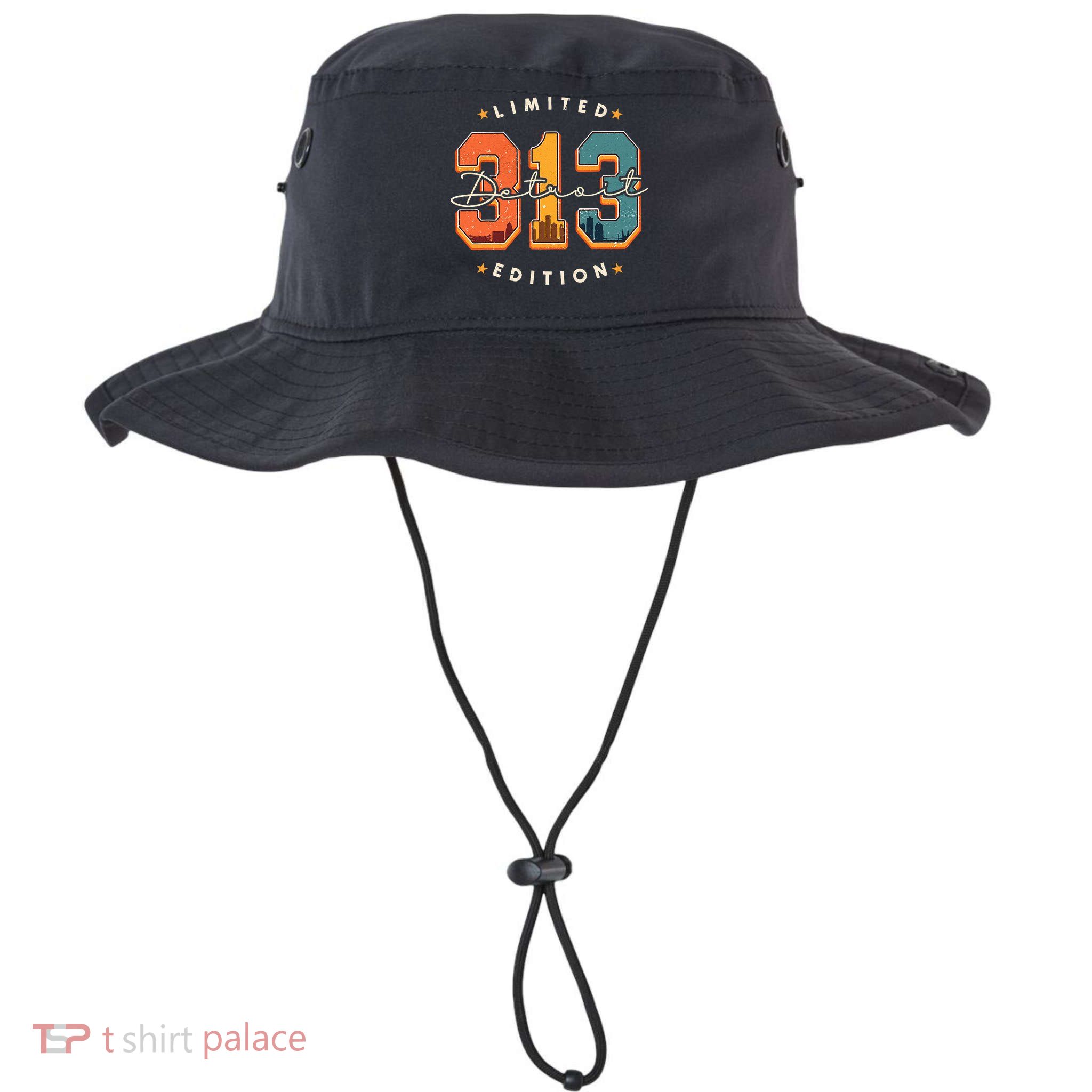 313 Detroit Area Code Skyline Bucket Hat