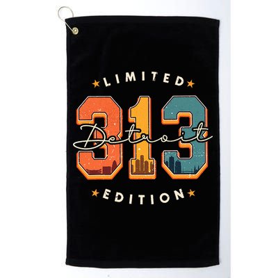 313 Detroit Area Code Skyline Golf Towel