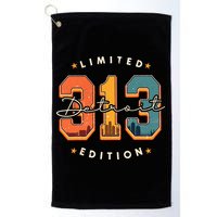 313 Detroit Area Code Skyline Golf Towel