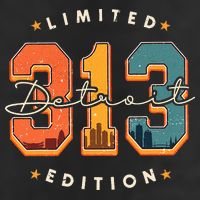 313 Detroit Area Code Skyline Golf Towel