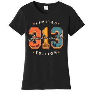 313 Detroit Area Code Skyline Women's T-Shirt