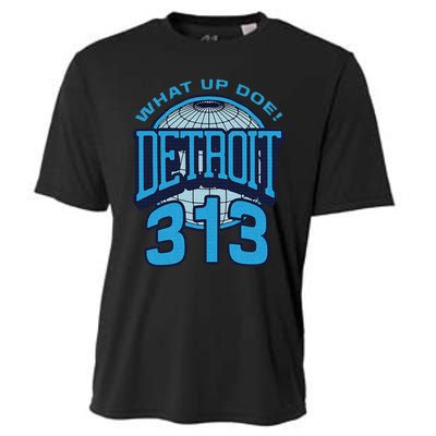 313 Detroit Area Code What Up Doe Hometown Cooling Performance Crew T-Shirt