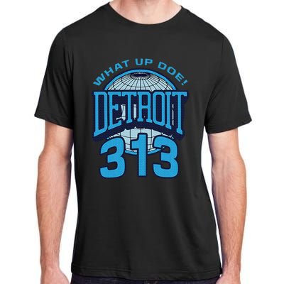 313 Detroit Area Code What Up Doe Hometown Adult ChromaSoft Performance T-Shirt