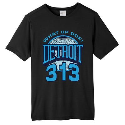 313 Detroit Area Code What Up Doe Hometown Tall Fusion ChromaSoft Performance T-Shirt