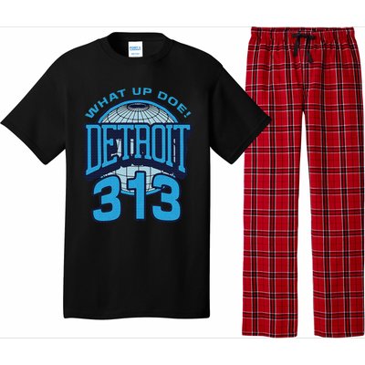 313 Detroit Area Code What Up Doe Hometown Pajama Set