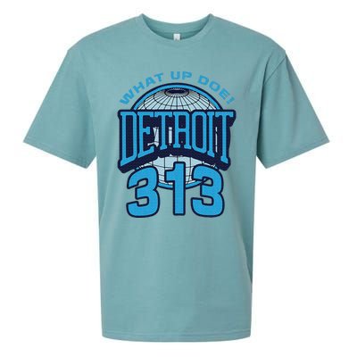 313 Detroit Area Code What Up Doe Hometown Sueded Cloud Jersey T-Shirt