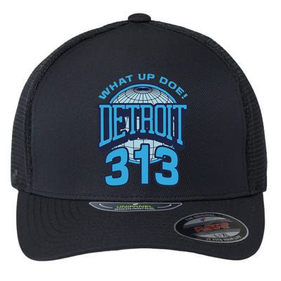 313 Detroit Area Code What Up Doe Hometown Flexfit Unipanel Trucker Cap