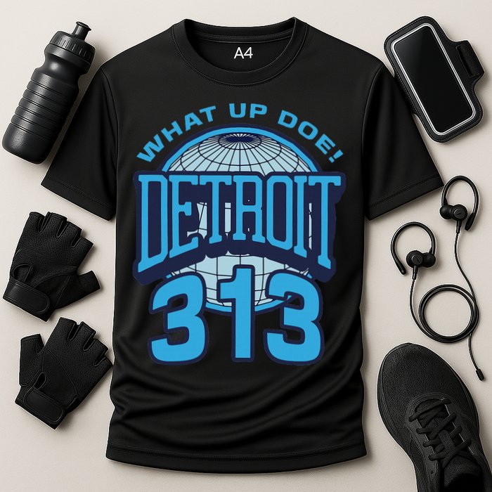 313 Detroit Area Code What Up Doe Hometown Performance Shirt