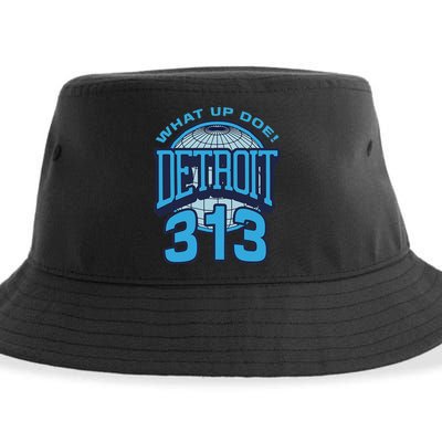 313 Detroit Area Code What Up Doe Hometown Sustainable Bucket Hat