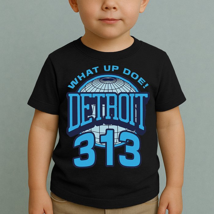 313 Detroit Area Code What Up Doe Hometown Toddler T-Shirt