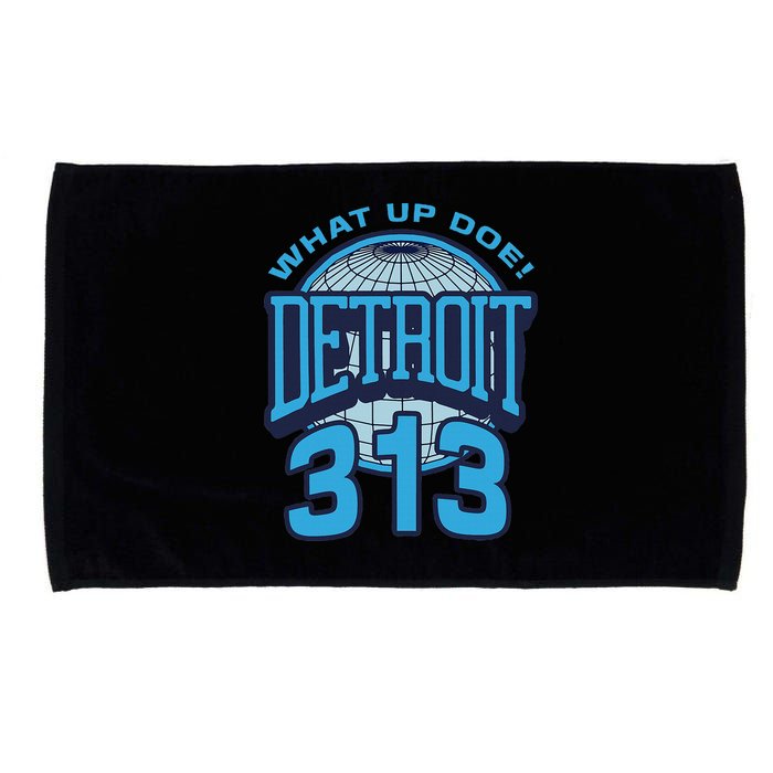 313 Detroit Area Code What Up Doe Hometown Microfiber Hand Towel