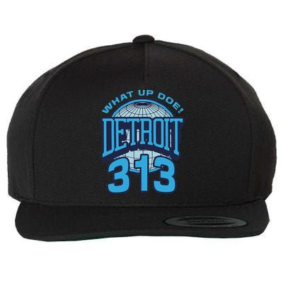 313 Detroit Area Code What Up Doe Hometown Wool Snapback Cap