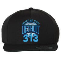 313 Detroit Area Code What Up Doe Hometown Wool Snapback Cap
