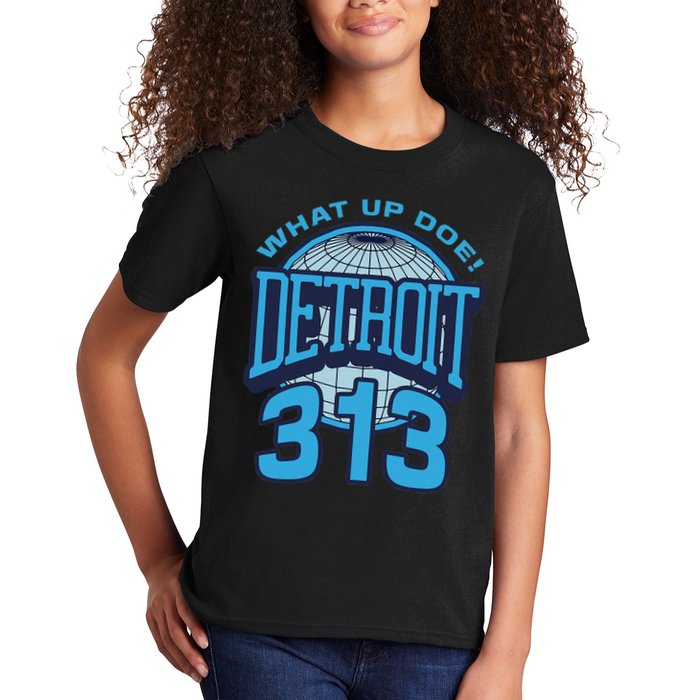 313 Detroit Area Code What Up Doe Hometown Kids T-Shirt