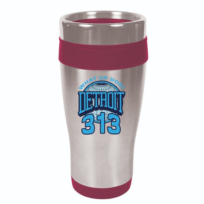 313 Detroit Area Code What Up Doe Hometown 16oz Travel Tumbler