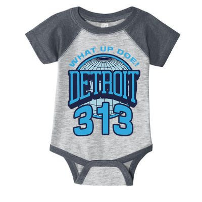 313 Detroit Area Code What Up Doe Hometown Infant Baby Jersey Bodysuit