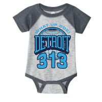 313 Detroit Area Code What Up Doe Hometown Infant Baby Jersey Bodysuit