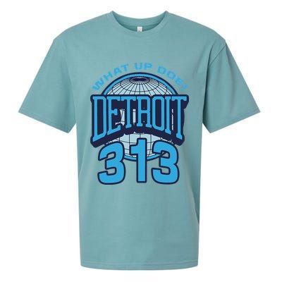 313 Detroit Area Code What Up Doe Hometown Sueded Cloud Jersey T-Shirt