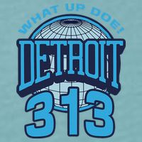 313 Detroit Area Code What Up Doe Hometown Sueded Cloud Jersey T-Shirt