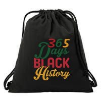 365 Days Black History For Black History Month Drawstring Bag