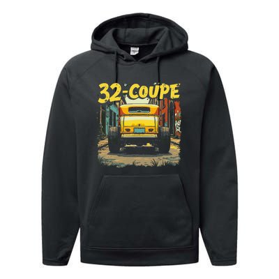 32 Deuce Coupe American Classic 3 Window Rear Window Hot Rod Performance Fleece Hoodie