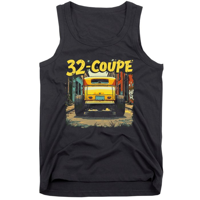 32 Deuce Coupe American Classic 3 Window Rear Window Hot Rod Tank Top